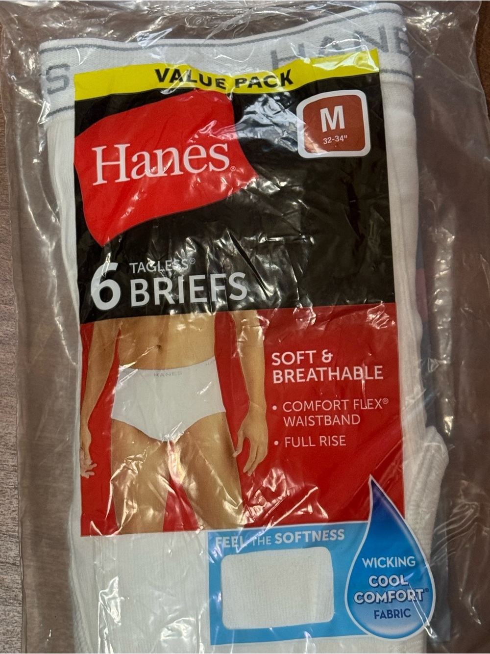 Hanes Men’s White Briefs 3-Pack – Tagless Cotton (White)
